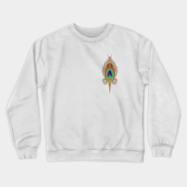 Peacock Feather Crewneck Sweatshirt by ArtLovePassion